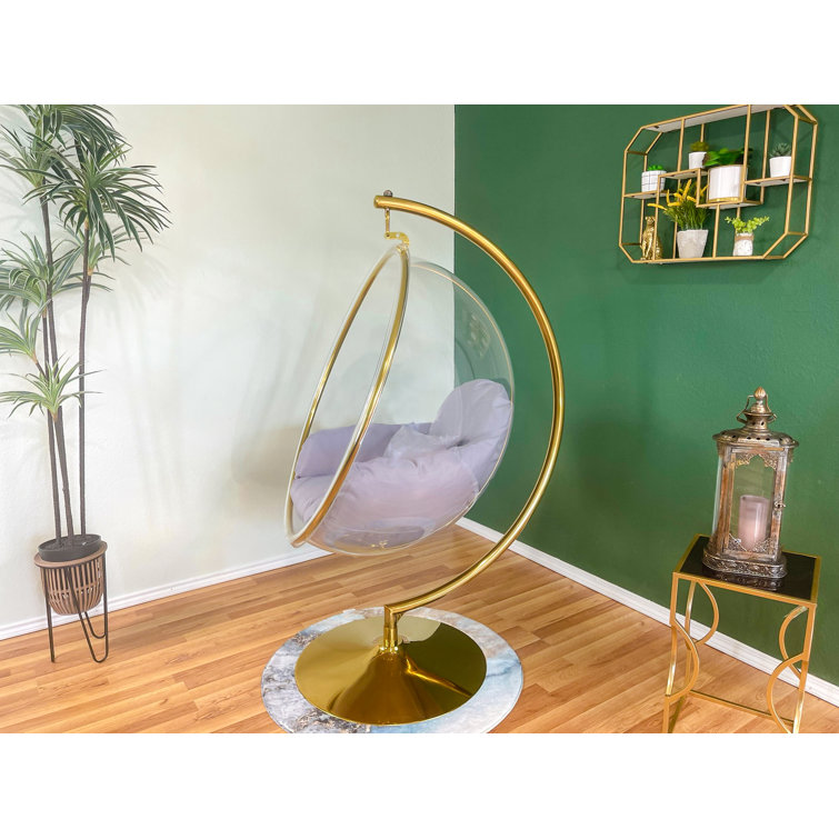 Acrylic hanging chair online with stand